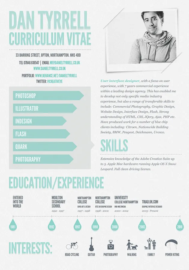 Ini Dia, Desain-Desain CV Keren Yang Bisa Kamu Sontek! 13