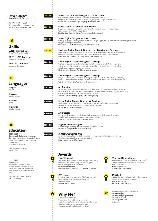 Ini Dia, Desain-Desain CV Keren Yang Bisa Kamu Sontek! 18