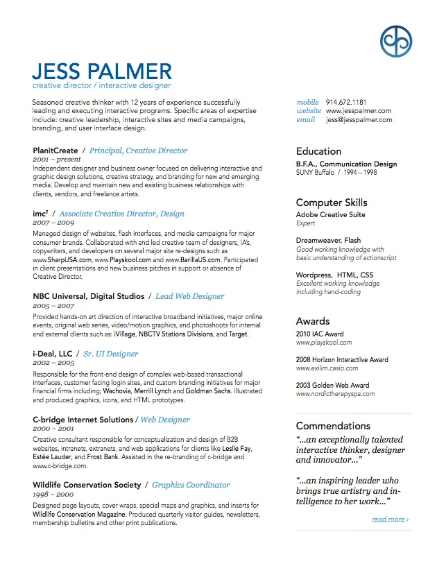 Ini Dia, Desain-Desain CV Keren Yang Bisa Kamu Sontek! 20