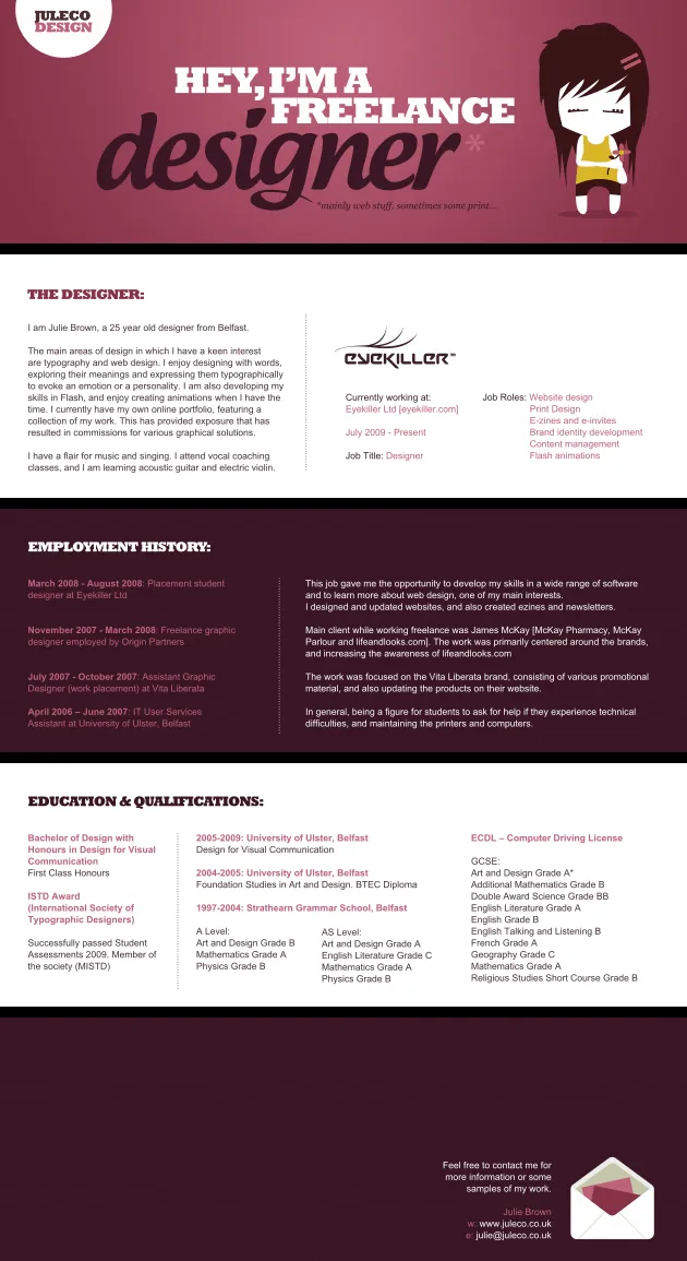 Ini Dia, Desain-Desain CV Keren Yang Bisa Kamu Sontek! 14