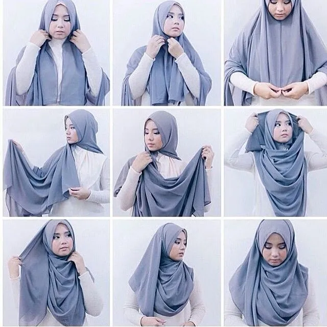 8 Tutorial Hijab Menutup Dada, Bergaya Sedikit Berbeda 11