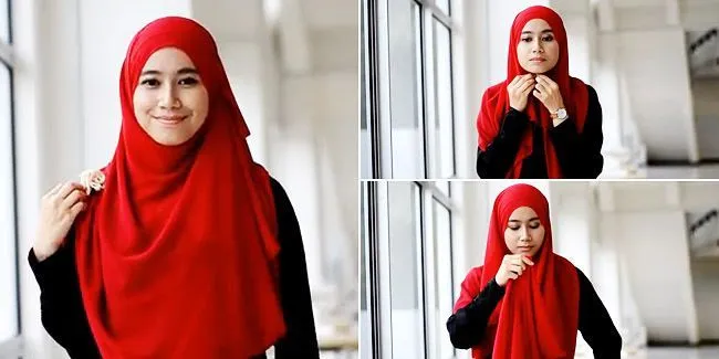 8 Tutorial Hijab Menutup Dada, Bergaya Sedikit Berbeda 10