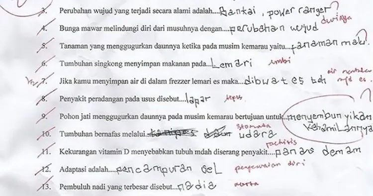 16 Jawaban Soal Ujian yang Pasti Bikin Sang Guru Terpingkal-pingkal 22