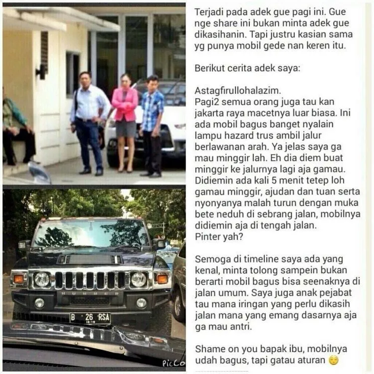 Hummer Hitam Lawan Arus Lalu Berhenti Dan Bikin Jalanan Tambah Macet 4