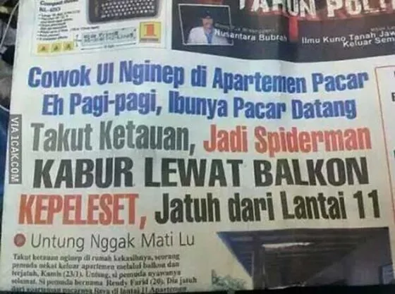 Headline Surat Kabar yang Bakal Bikin Kamu Ngakak Terpingkal-Pingkal 14