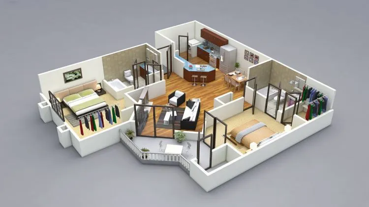 Jika Kamu Ingin Punya Rumah Minimalis yang Nyaman, 10 Desain Rumah 3D Ini Bisa Jadi Inspirasi Hunian Bersama Keluarga Kecilmu Di Masa Depan 18