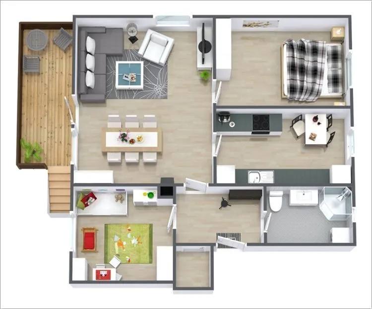 Jika Kamu Ingin Punya Rumah Minimalis yang Nyaman, 10 Desain Rumah 3D Ini Bisa Jadi Inspirasi Hunian Bersama Keluarga Kecilmu Di Masa Depan 15