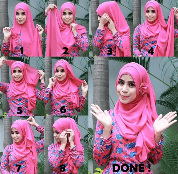 7 Tutorial Gaya Jilbab Ini Memang Butuh Sedikit Usaha, Tapi Keanggunan Akan Kamu Dapat Setelahnya 10