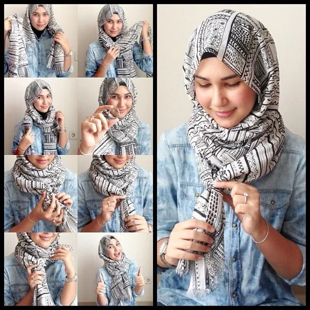 6 Tutorial Jilbab Pashmina yang Bisa Kamu Coba, Biar Gaya Jilbabmu Gak Biasa-biasa Saja 9
