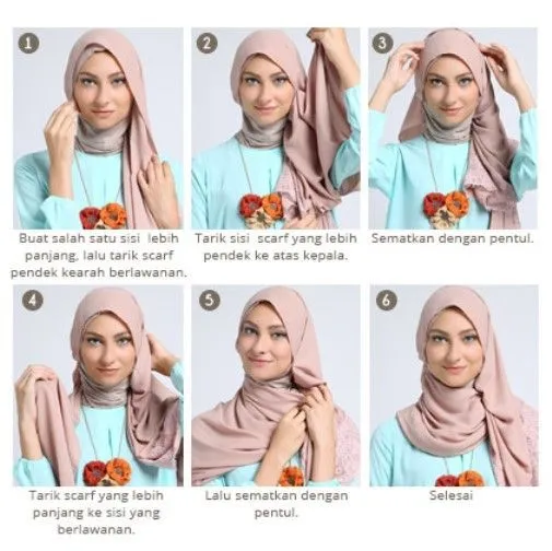 6 Tutorial Jilbab Pashmina yang Bisa Kamu Coba, Biar Gaya Jilbabmu Gak Biasa-biasa Saja 8