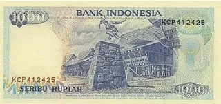 Uang kertas 1992 IDR 1000 edaran Bank Indonesia