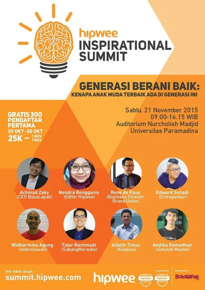 5 Alasan Kenapa Kamu Mesti Segera Mendaftar Untuk Datang ke Hipwee Inspirational Summit Bulan Depan 2
