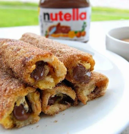 Pisang nutella gulung roti