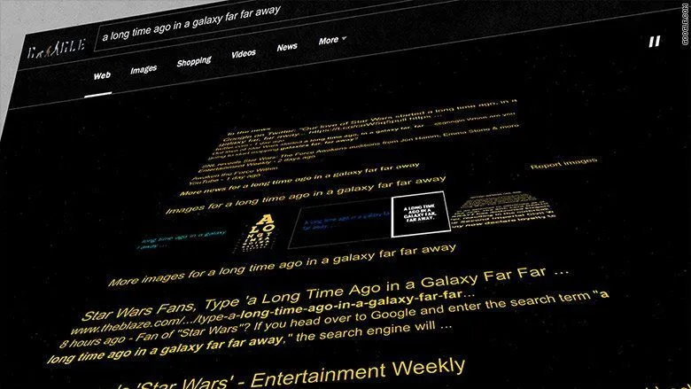 Cari di Google “A Long Time Ago in A Galaxy Far Far Away” Sekarang Juga. May The Force Be With You!