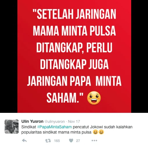 Enggak Tahan dengan Kelakuan #MamaMintaPulsa Sekarang #PapaMintaSaham, deh! 9