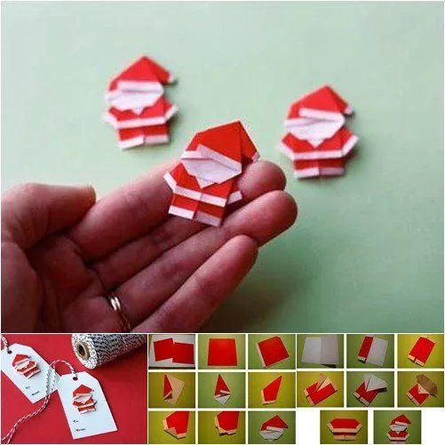Buat kartu ucapan berbentuk santa