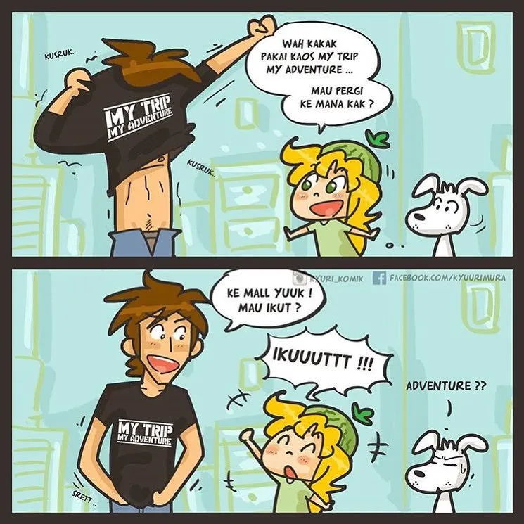 Yakin Kamu Kelihatan Keren Pakai Kaos My Trip My Adventure? Meme Lucu Ini Bisa Nyindir Kamu Nih!