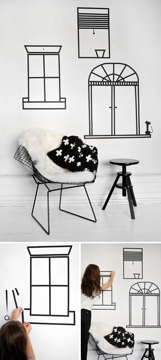 Cuma Bermodal Isolasi Biasa yang Murah, 10 Wall Art Ini Bisa Kamu Bikin Sendiri di Rumah! 18