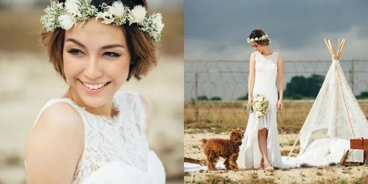 Hijab atau Rambut Mahkota Kepalamu Akan Terlihat Menawan dengan 12 Inspirasi Flower Crown Ini untuk Hari Bahagiamu! 13