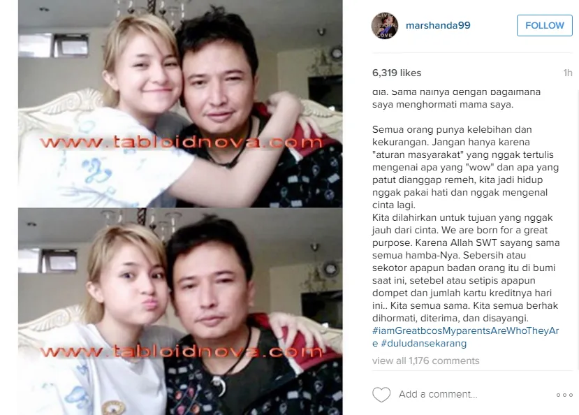 13 Foto yang Menggambarkan Kedekatan Marshanda Dengan Irwan, Papa Kandungnya 26