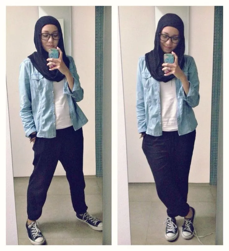 Ingin Terlihat Modis Tapi Tak Terlalu Feminin? 9 Gaya Jogger Pants Dengan Hijab Ini Wajib Kamu Coba! 16