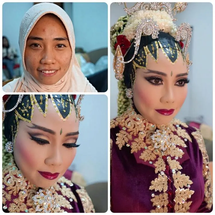 8 Inspirasi Makeup Paes Untukmu yang Berhijab! Walau Tertutup, Masih Bisa Mengusung Pernikahan Adat Daerahmu Lho 14
