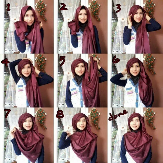 11 Tutorial Hijab Menutup Dada; Sopan, Anggun dan Tetap Bersahaja 15