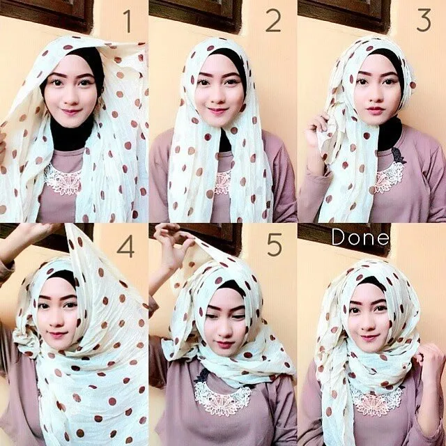5 Cara Gampang Pakai Pashmina. Dari Mulai Milih Bahan Sampai Tutorialnya. Supaya Penampilan Berhijabmu Makin Maksimal! 14