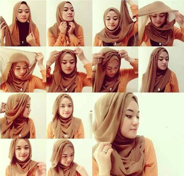 11 Tutorial Hijab Menutup Dada; Sopan, Anggun dan Tetap Bersahaja 13