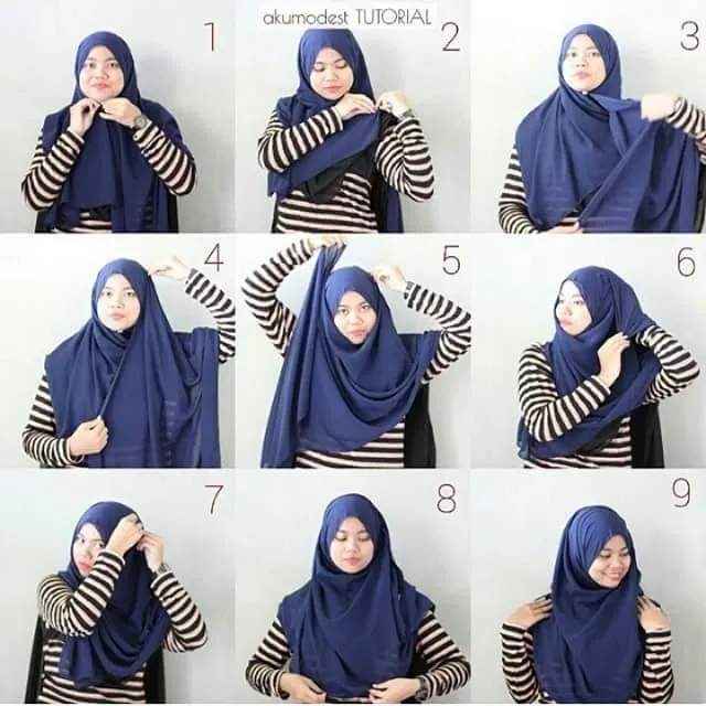 11 Tutorial Hijab Menutup Dada; Sopan, Anggun dan Tetap Bersahaja 18