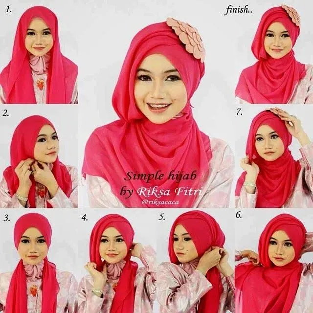 10 Tutorial Hijab Paris Untuk Wisuda. Meski Sederhana, Kamu Tetap Bisa Tampil Mempesona 16