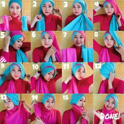 10 Tutorial Hijab Paris Untuk Wisuda. Meski Sederhana, Kamu Tetap Bisa Tampil Mempesona 11