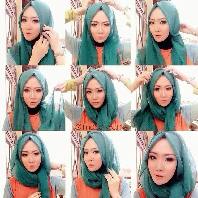 10 Tutorial Hijab Paris Untuk Wisuda. Meski Sederhana, Kamu Tetap Bisa Tampil Mempesona 14