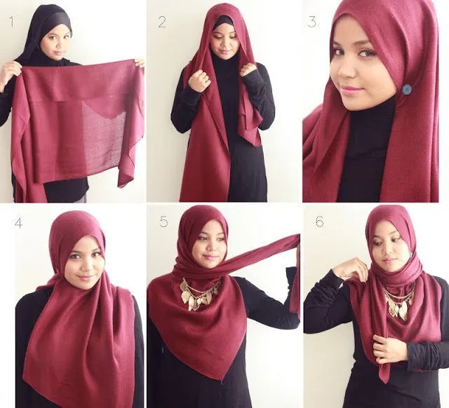11 Tutorial Hijab Menutup Dada; Sopan, Anggun dan Tetap Bersahaja 12
