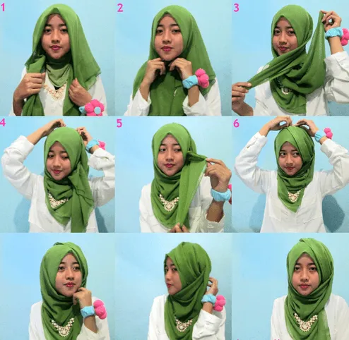 10 Tutorial Hijab Paris Untuk Wisuda. Meski Sederhana, Kamu Tetap Bisa Tampil Mempesona 19