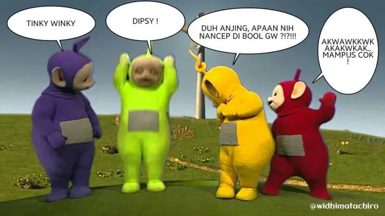 Silakan Cekikan dan Senyum Sendiri Lihat 25 Meme Teletubbies Ini 27