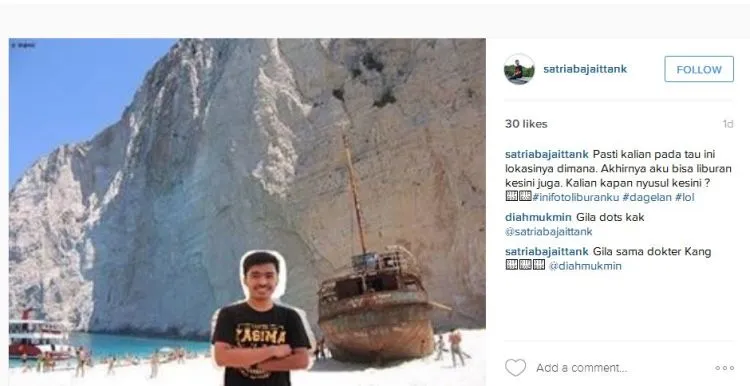 10 Foto dan Caption Terlucu Dari Tagar #inifotoliburanku. Ke Luar Negeri Ternyata Segampang Itu 15
