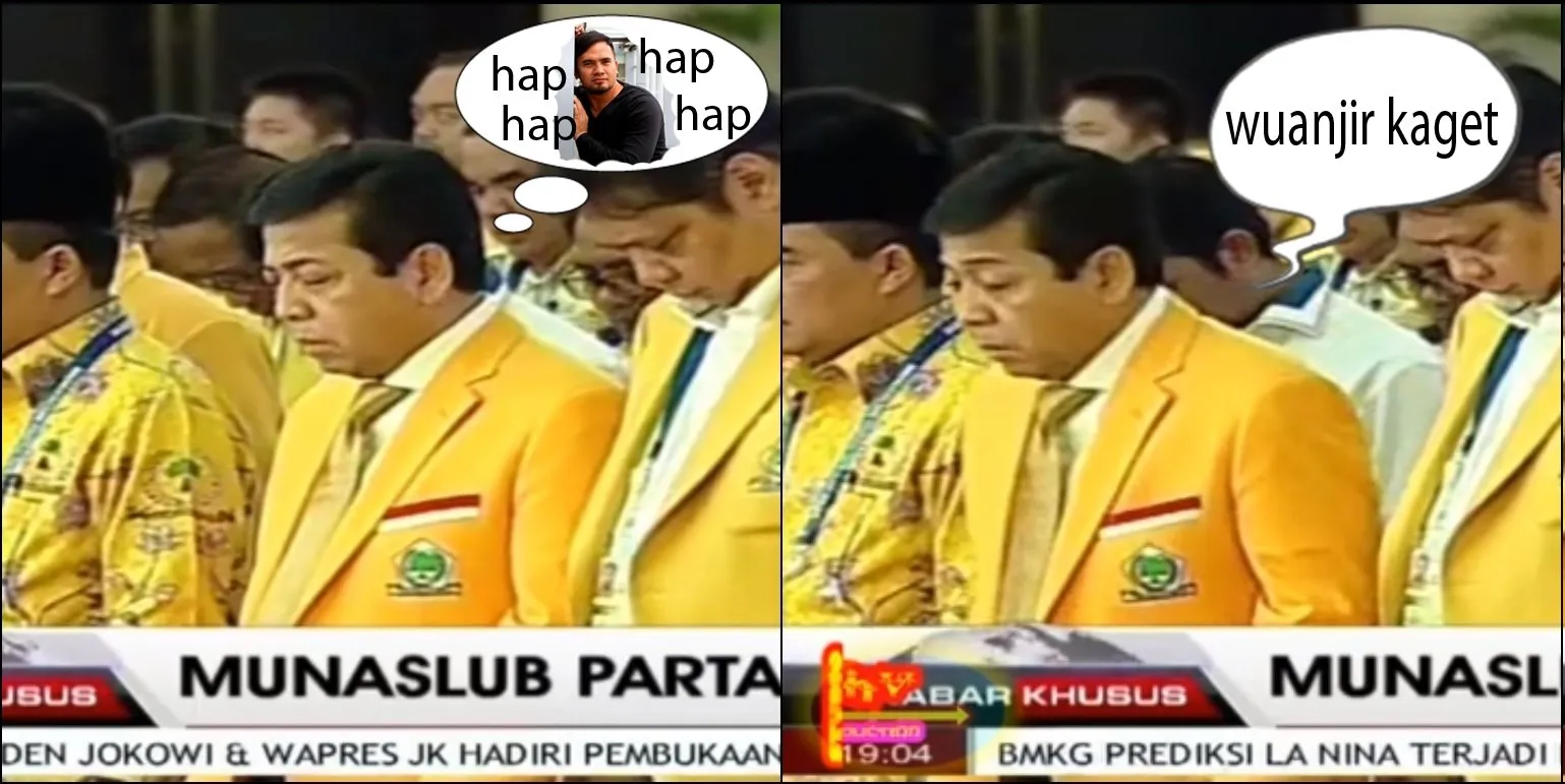 10 Meme Kocak Setyo Novanto Ketiduran Di Munaslub Golkar. Perlu Kasur Banget Nih Pak?