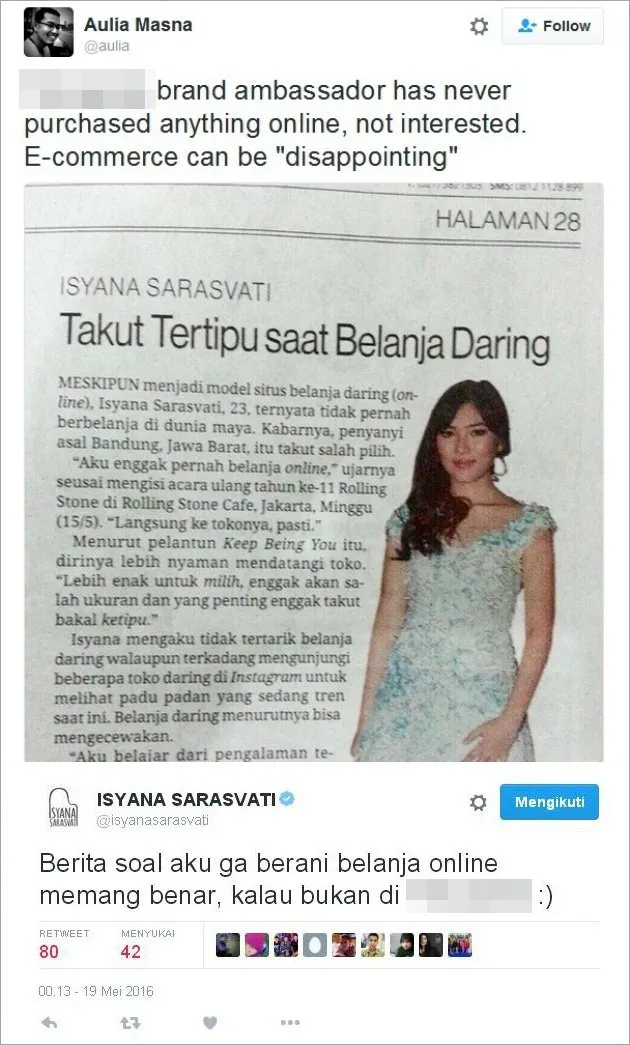 Isyana Sarasvati Dicibir Netizen Karena Mengaku Nggak Suka Belanja Online. Lah, Emang Kenapa? 2