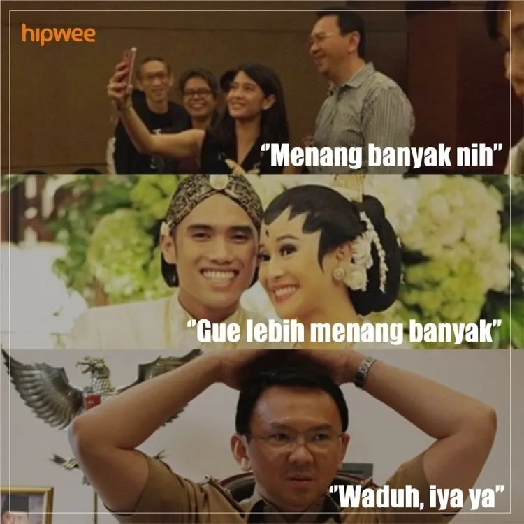 Berbagai Meme Soal Ahok Selfie Bareng Dian Sastro. Bu Vero Sensi di Belakang :)) 20
