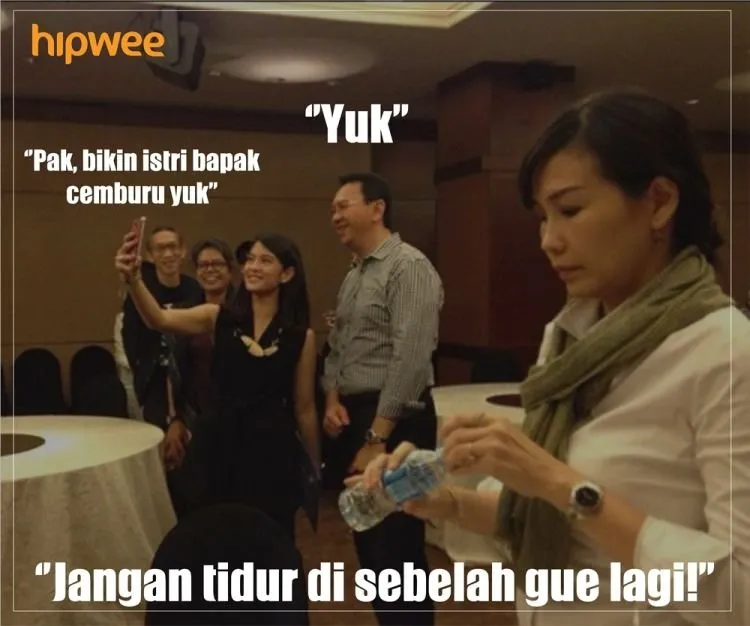 Berbagai Meme Soal Ahok Selfie Bareng Dian Sastro. Bu Vero Sensi di Belakang :)) 22