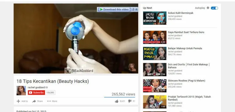6 Trik Menghemat Make Up Dari Rachel Goddard; Beauty Vlogger Indonesia Punya 8
