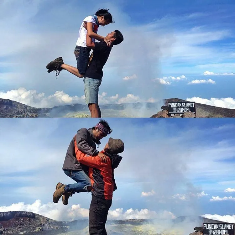 Parade Foto Selebrasi Para Pendaki yang Unik dan Kreatif di Puncak Gunung. Mana Favoritmu? 23