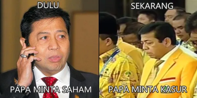 10 Meme Kocak Setyo Novanto Ketiduran Di Munaslub Golkar. Perlu Kasur Banget Nih Pak? 12