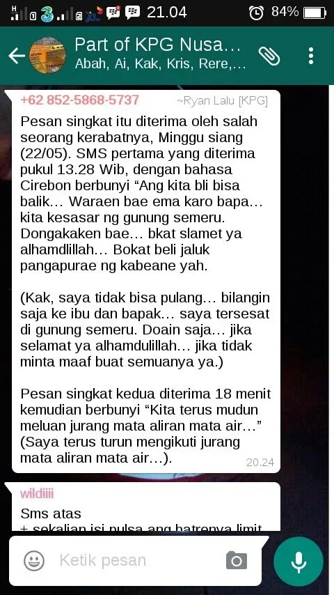 Kabar Gembira untuk Kita Semua. Pendaki yang Hilang di Semeru Sudah Ditemukan dengan Selamat! 6