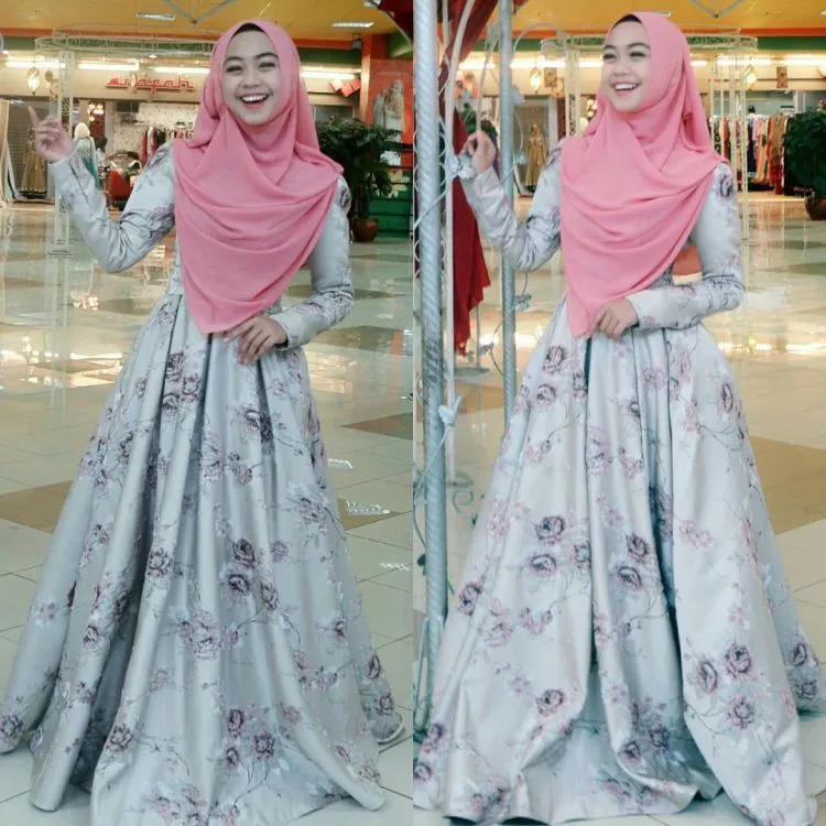 10 Style Kondangan Menawan Dengan Hijab Menutup Dada dan Long Dress. Meski Sederhana, Namun Tetap Memesona 16
