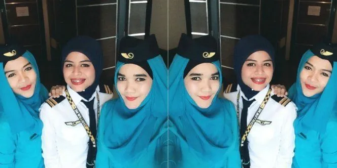 Parade Foto Pramugari Berhijab yang Bikin Hati Deg-deg Ser. Rasanya Pengen Ngajakin ke Penghulu Aja... 16