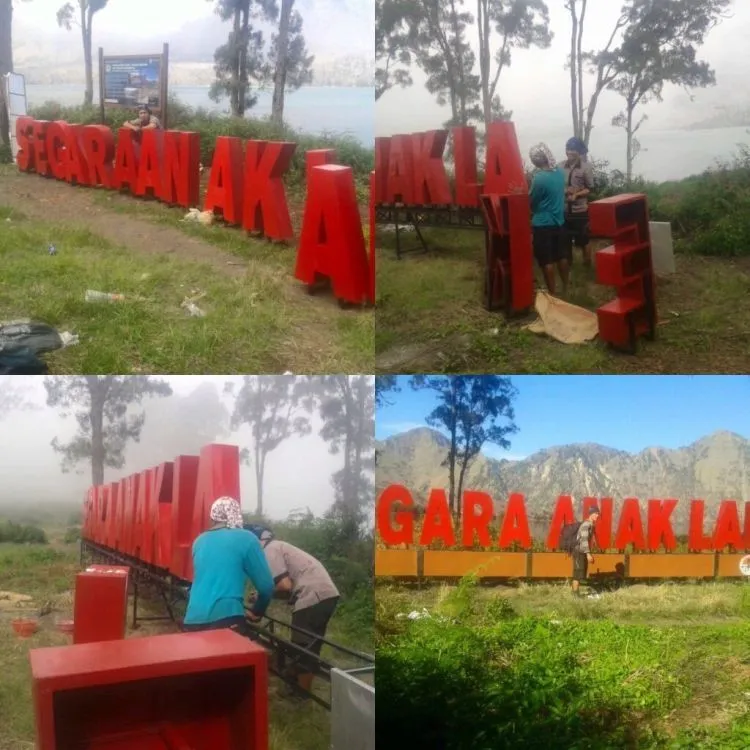 Diprotes Netizen dan Pecinta Alam, Plang Besi di Danau Segara Anak Rinjani Akhirnya Dicopot! 6