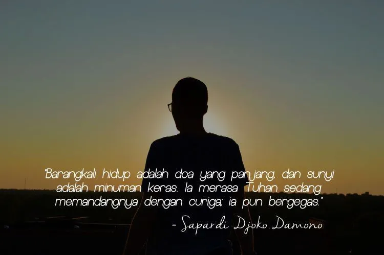 10 Quote Cinta Dari Sapardi Djoko Damono yang Bikin Kangen Pacar. Kerinduanmu Bakal Makin Memuncak 13