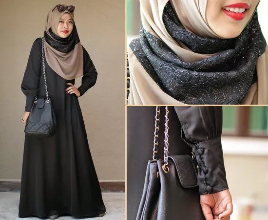 10 Style Kondangan Menawan Dengan Hijab Menutup Dada dan Long Dress. Meski Sederhana, Namun Tetap Memesona 18